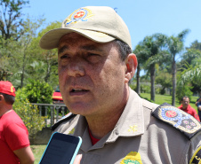 São José dos Pinhais, 11 de outubro de 2019. No Limite corpo de Bombeiros. Foto: entrevista Cel Prestes Comandante do Corpo de Bombeiros.