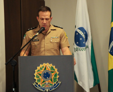 Curitiba, 18 de Outubro de 2019. Solenidade de Formatura do Curso de Defesa Pessoal - Turma 2019. Foto: Cap. QOPM Felipe Serbena, formando e orador da Turma.