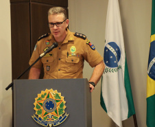 Curitiba, 18 de Outubro de 2019. Solenidade de Formatura do Curso de Defesa Pessoal - Turma 2019. Foto: Maj. QOPM Francisco Carlos Herentchen, paraninfo do Curso.