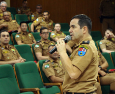 Curitiba, 24 de Outubro de 2019. 4º Seminário do BPRv. Foto: Ten Cel QOPM Olavo Vianei Francischett Nunes, Comandante do BPRv.