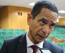 Curitiba, 25 de Outubro de 2019.  55º Aniversario do BPRV. Foto: entrevista Secretario de Segurança do Estado do Parana Cel Marinho.