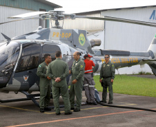 Governo do Paraná envia helicóptero do Batalhão de Operações Aéreas (BPMOA)  para auxiliar nas buscas de pessoas desaparecidas em Brumadinho  -  Curitiba, 03/02/2019  -  Foto: Jaelson Lucas/ANPr