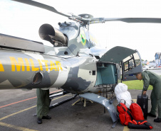 Governo do Paraná envia helicóptero do Batalhão de Operações Aéreas (BPMOA)  para auxiliar nas buscas de pessoas desaparecidas em Brumadinho  -  Curitiba, 03/02/2019  -  Foto: Jaelson Lucas/ANPr
