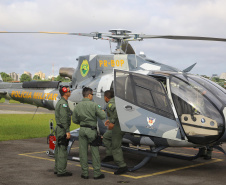 Governo do Paraná envia helicóptero do Batalhão de Operações Aéreas (BPMOA)  para auxiliar nas buscas de pessoas desaparecidas em Brumadinho  -  Curitiba, 03/02/2019  -  Foto: Jaelson Lucas/ANPr