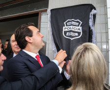 O governador Carlos Massa Ratinho Junior inaugura nesta terça-feira (19), a nova sede da Delegacia da Mulher e do Adolescente de São José dos Pinhais, na Região Metropolitana de Curitiba.  Curitiba, 19/02/2019 -  Foto: Geraldo Bubniak/ANPr