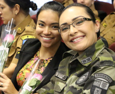 Curitiba, 26 de fevereiro de 2019. Homenagem as policiais militares pelo dia internacional da mulher