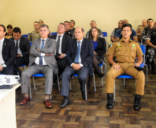 Curitiba, 19 de março de 2019. Visita do Secretário Nacional de Segurança Pública ao BOPE.General Guilherme Theophilo.General Luiz Felipe Carbonell.