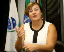 Delegada coordenadora das Delegacias da Mulher do Estado do Paraná, Márcia Rejeane Vieira Marcondes. Curitiba,22/03/2019 Foto:Jaelson Lucas / ANPr