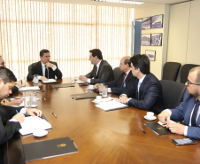 Governador Carlos Massa Ratinho Junior durante encontro com o ministro da Justiça e Segurança Pública, Sérgio Moro  -  Brasília, 26/03/2019  -  Foto: Rodrigo Félix Leal/ANPr