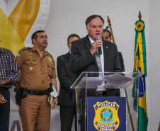 O vice-governador Darci Piana participou do lançamento do Maio Amarelo, na seda da Polícia Rodoviária Federal. Foto: Geraldo Bubniak/ANPr