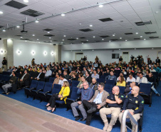 O vice-governador Darci Piana participou do lançamento do Maio Amarelo, na seda da Polícia Rodoviária Federal. Foto: Geraldo Bubniak/ANPr
