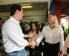 O governador Carlos Massa Ratinho Junior lança o programa Escola Segura. Foz do Iguaçu, 09/05/2019 - Foto: Geraldo Bubniak/ANPr