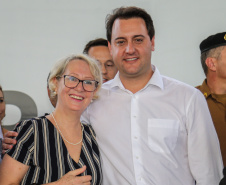 O governador Carlos Massa Ratinho Junior  participam do Lançamento do programa Escola Segura  no Colégio Estadual Ulysses Guimarães em  Foz do Iguaçu nesta quinta-feira (09).   Foz do Iguaçu, 09/05/2019 -  Foto: Geraldo Bubniak/ANPr