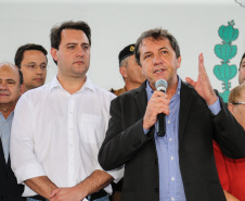 O governador Carlos Massa Ratinho Junior lança o programa Escola Segura. Foz do Iguaçu, 09/05/2019 - Foto: Geraldo Bubniak/ANPr