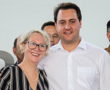 O governador Carlos Massa Ratinho Junior lança o programa Escola Segura. Foz do Iguaçu, 09/05/2019 - Foto: Geraldo Bubniak/ANPr