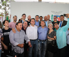 O governador Carlos Massa Ratinho Junior lança o programa Escola Segura. Foz do Iguaçu, 09/05/2019 - Foto: Geraldo Bubniak/ANPr