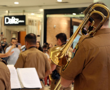 Curitiba, 11 de maio de 2019. Apresentação da Banda da PMPR em homenagem ao Dia das Mães.
