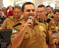 Curitiba, 11 de maio de 2019. Apresentação da Banda da PMPR em homenagem ao Dia das Mães.