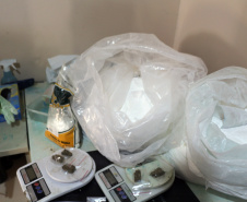 Curitiba, 24 de Maio de 2019. 24-05-2019. Operação do 1º CRPM desmonta laboratório de drogas no Tingui.