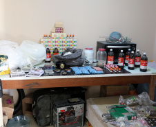Curitiba, 24 de Maio de 2019. 24-05-2019. Operação do 1º CRPM desmonta laboratório de drogas no Tingui.