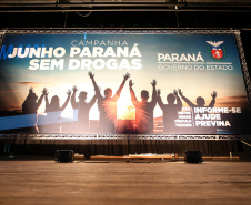 O governador Carlos Massa Ratinho Junior lança nesta terça-feira (04) no  auditório Poty Lazzarotto do Museu Oscar Niemeyer,  a campanha Junho Paraná Sem Drogas. O mês inteiro será dedicado à conscientização e prevenção quanto ao uso de entorpecentes.  Curitiba, 04/06/2019 -Foto: Geraldo Bubniak/ANPr