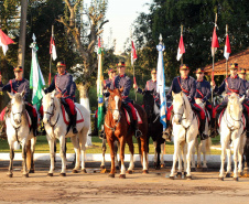 Curitiba, 28 de junho de 2019. Regimento de Polícia Montada comemora 140 anos com solenidade e a participação do presidente em exercício, Hamilton Mourão.