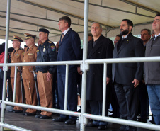 Colombo, 09 de julho de 2019. Passagem de Comando do 22º BPM. Foto: Palanque das autoridades.