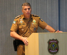 Foz do Iguaçú, 25 de julho de 2019. Simpósio de Operações Policiais Militares de Fronteira. Foto: Cel. QOPM Pericles de Matos, Comandante-Geral da PMPR.