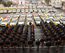 Curitiba, 02 de agosto de 2019.  Polícia Militar deflagra Operação 100 com mais de 500 policiais e 165 viaturas em Curitiba.