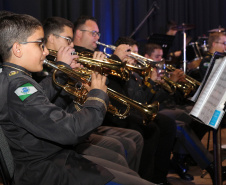 Curitiba, 06 de agosto de 2019. Concerto da Banda de Música do Colégio da Polícia Militar.