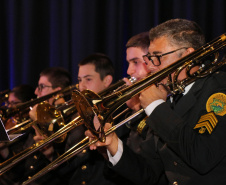 Curitiba, 06 de agosto de 2019. Concerto da Banda de Música do Colégio da Polícia Militar.