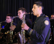 Curitiba, 06 de agosto de 2019. Concerto da Banda de Música do Colégio da Polícia Militar.