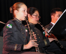 Curitiba, 06 de agosto de 2019. Concerto da Banda de Música do Colégio da Polícia Militar.