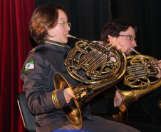 Curitiba, 06 de agosto de 2019. Concerto da Banda de Música do Colégio da Polícia Militar.