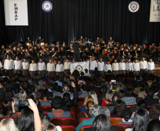 Curitiba, 06 de agosto de 2019. Concerto da Banda de Música do Colégio da Polícia Militar.