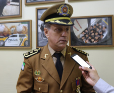 Curitiba, 07 de agosto de 2019. Aniversario Colegio da Policia Militar. Foto: entrevista Cel. Morais.