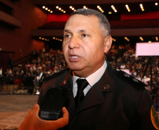 Curitiba, 12 de agosto de 2019. Concerto da Banda de Música da PMPR. Foto: Tenente Galdino, regente da Banda de Música da PMPR.
