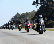 São José dos Pinhais, 17 de agosto de 2019. Passeio Motociclisto da PMPR.