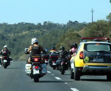 São José dos Pinhais, 17 de agosto de 2019. Passeio Motociclisto da PMPR.