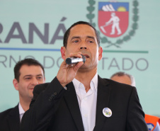 São Jose dos Pinhais, 11 de Setembro de 2019. Escola Segura. Foto: discurso Secretariode segurança do Estado do Parana Ten Cel Marinho.