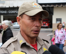 Curitiba, 22 de setembro de 2019. Chegada dos Bombeiros da Amazonia. Foto: entrevista Sgt Mello.