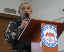 Curitiba, 23 de setembro de 2019. Aula inaugural Curso de Operações taticas Verticais. Foto: discurso Ten Cel Barros.
