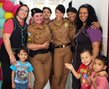 Curitiba, 10 de Outubro de 2019. PMPR participa do Dia das Crianças do CMEI Profª Teruko Beltrã.