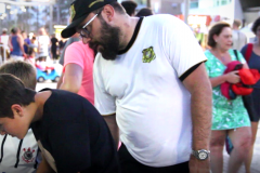 Polícia Científica apresenta vestígios de cena de crime e equipamentos, na orla de Caiobá, no litoral do Paraná