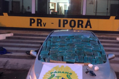 Mais de 40 quilos de maconha são apreendidos pelo BPRv durante abordagem em Iporã (PR), no Noroeste do estado