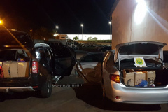 Batalhão da Fronteira apreende veículos carregados com produtos oriundos do Paraguai em Diamante do Oeste (PR)