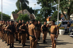 17º Batalhão realiza mais uma etapa da Operação União para o reforço do patrulhamento em Araucária, na RMC