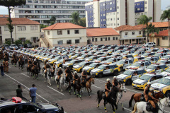Polícia Militar faz megaoperação 100 com 500 policiais militares nas ruas da Capital; foco é a prevenção