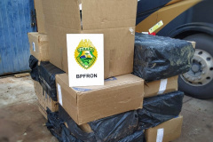  BPFron apreende 1,1 mil pacotes de cigarros em porto clandestino de Foz do Iguaçu