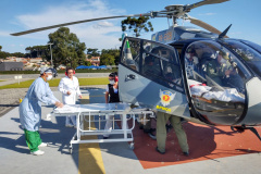 Helicóptero do BPMOA faz remoção aeromédica na Região Metropolitana